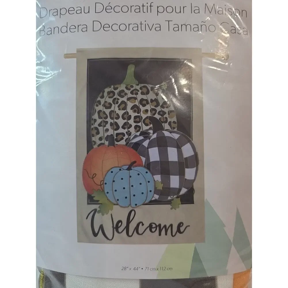 Mixed Print Pumpkins House Flag 28